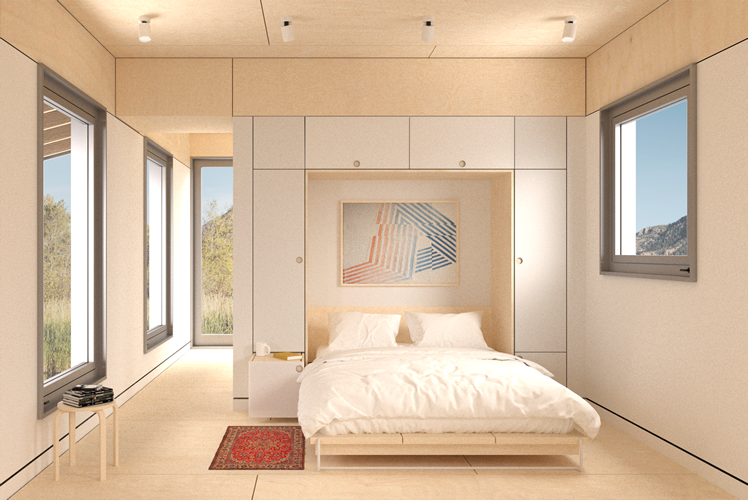 <p>Aleksis Bertoni, Architect, Type Five (BP2022 Juror). Flexible housing adapted over time.  Bedroom rendering of one example.  (<a href='/competition/essay/2022/essay-question'>See Essay Question: Introductions by jurors.</a>)</p>
